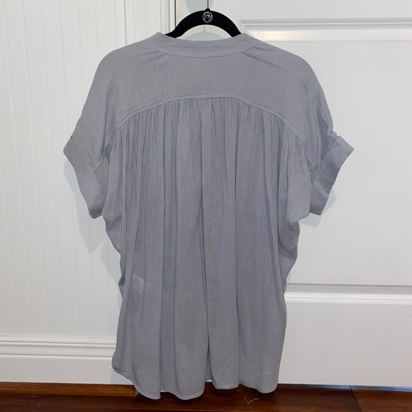 Silence + Noise Light Blue Button Down Blouse - Picture 4 of 4